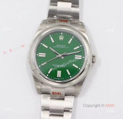 (EW) Rolex Oyster Perpetual 41 With Green Dial Swiss 3230 Replica Watches